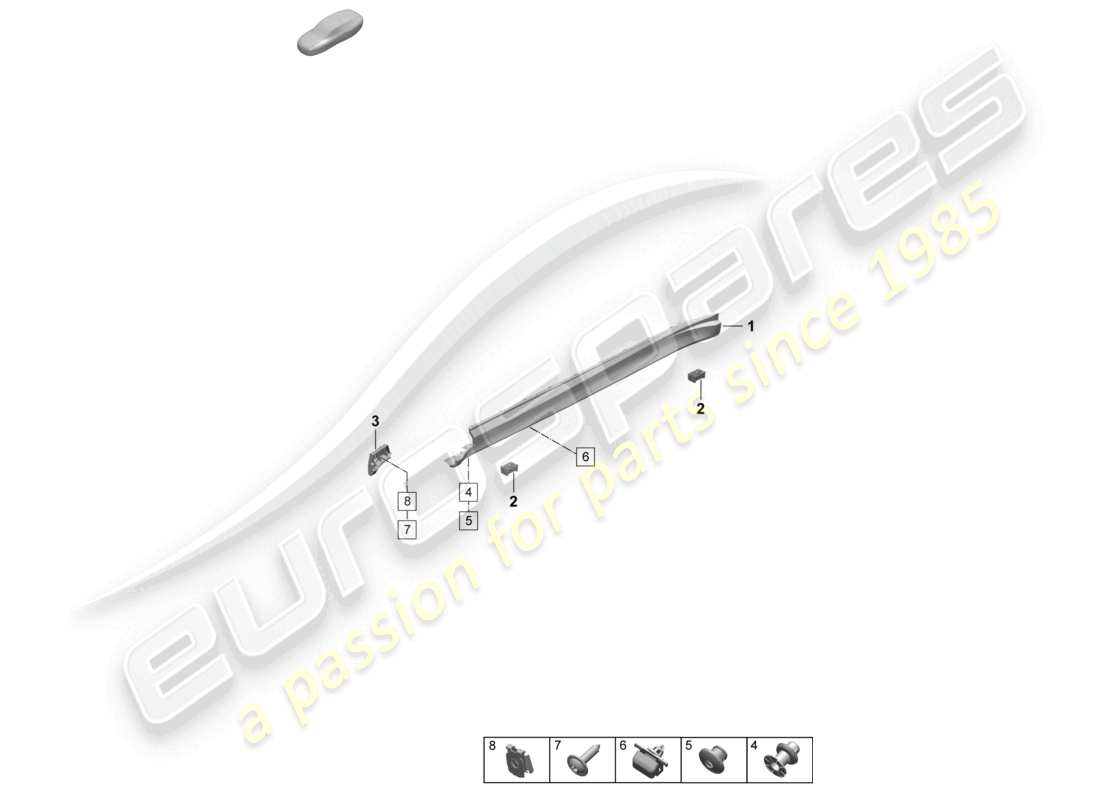 porsche 2026 (taycan 9j1-2) längsträgerverkleidung zubehör teilediagramm