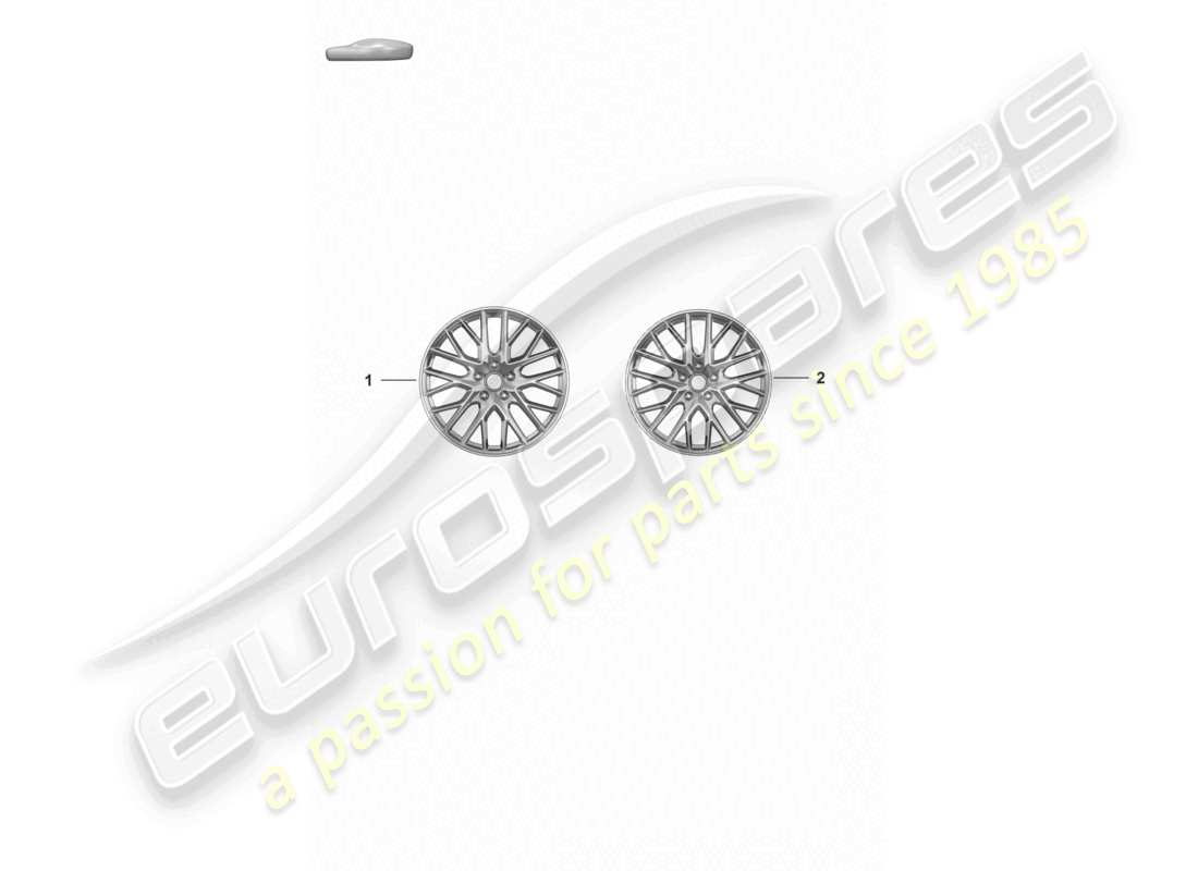 porsche 2022 (panamera 971-2) alufelge 21 für winterreifen *keine fi-funktion möglich. abhängig von den verschiedenen angebotenen felgendesigns finden sie die felgen im ersatzteilkatalog des entsprechenden fahrzeugs (sortiment ab werk) oder im ausstattungskatalog (zubehör). teilediagramm