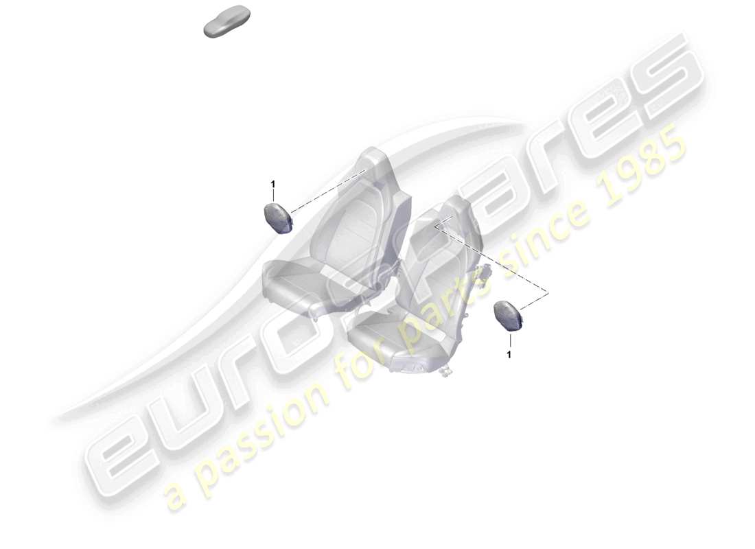 porsche 2026 (panamera 976) komfortpolster für vollkopfstütze rücksitz teilediagramm