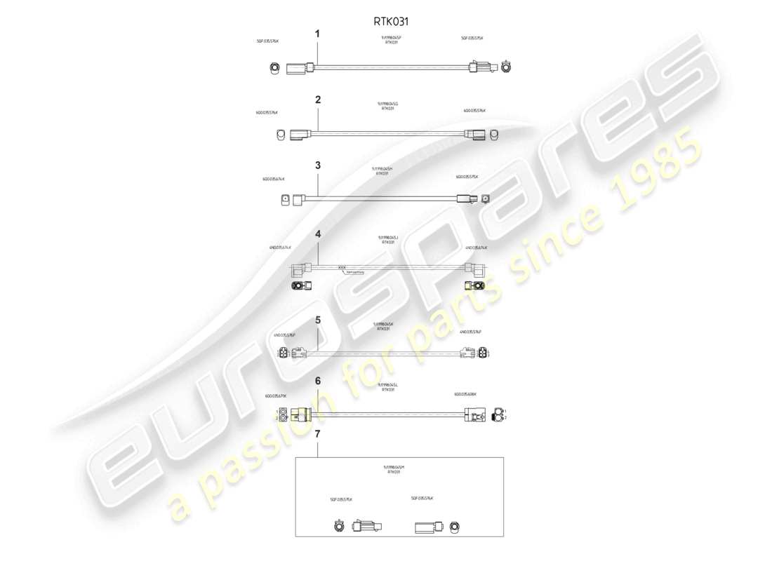 porsche 2026 (taycan 9j1-2) reparaturset für antennenleitungen teilediagramm