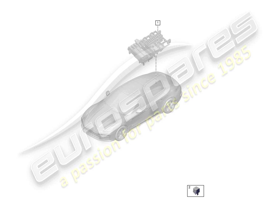 porsche 2025 (panamera 976) relaiskasten hinten teilediagramm
