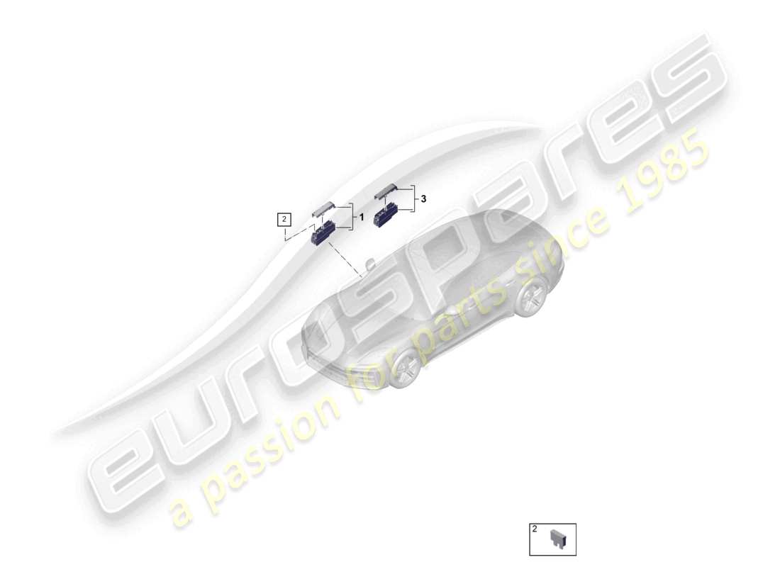 porsche 2025 (panamera 976) sicherungskasten flachsicherung vordersitze a-säule rechts teilediagramm