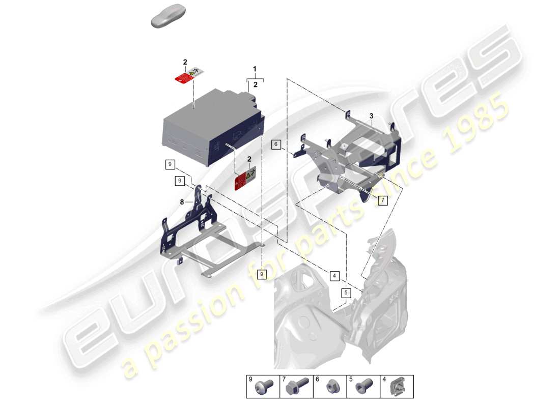 porsche 2025 (panamera 976) ladegerät für hochvoltbatterie-wärmetauscher teilediagramm