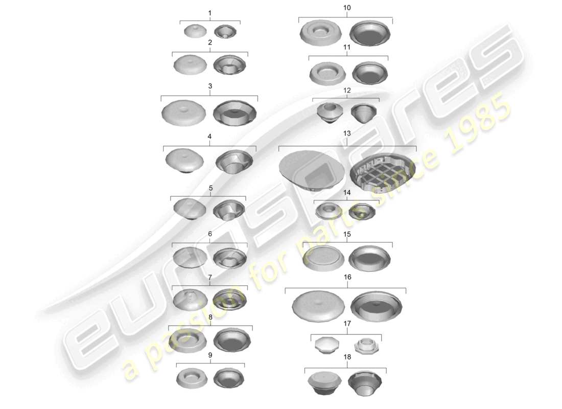 porsche 2023 (718 cayman) bungs teilediagramm