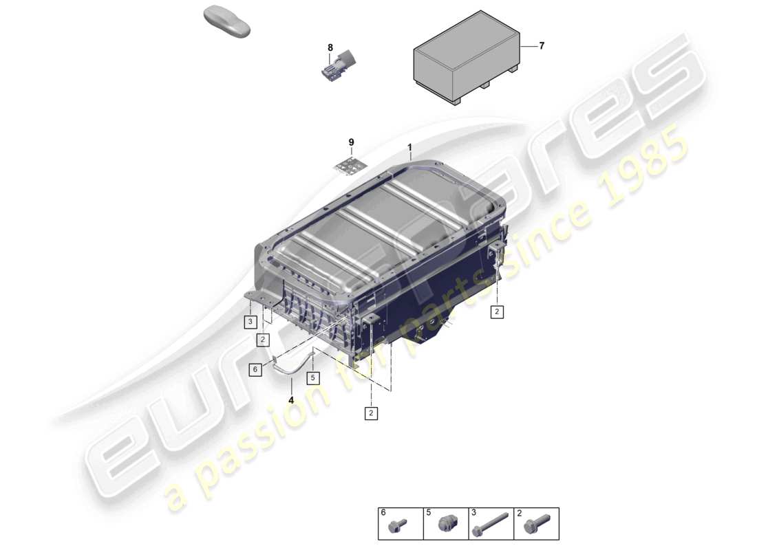 porsche 2026 (panamera 976) hybrid batterie teilediagramm