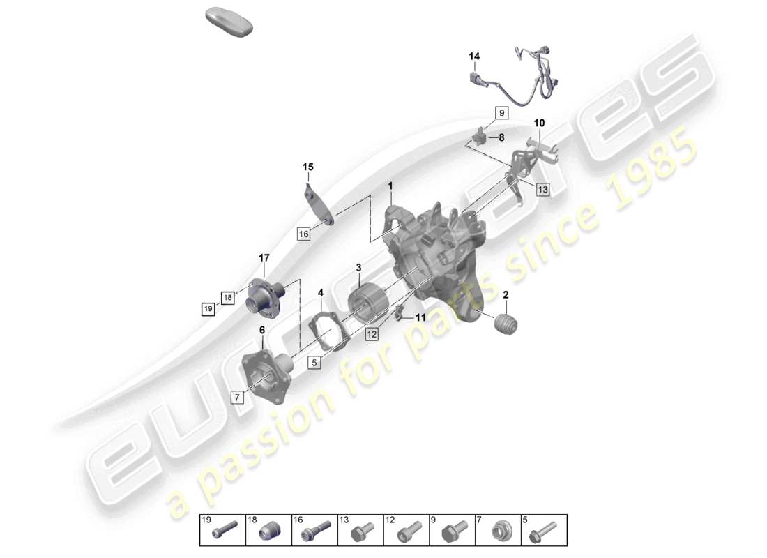 porsche 2026 (panamera 976) radträger radnabe teilediagramm