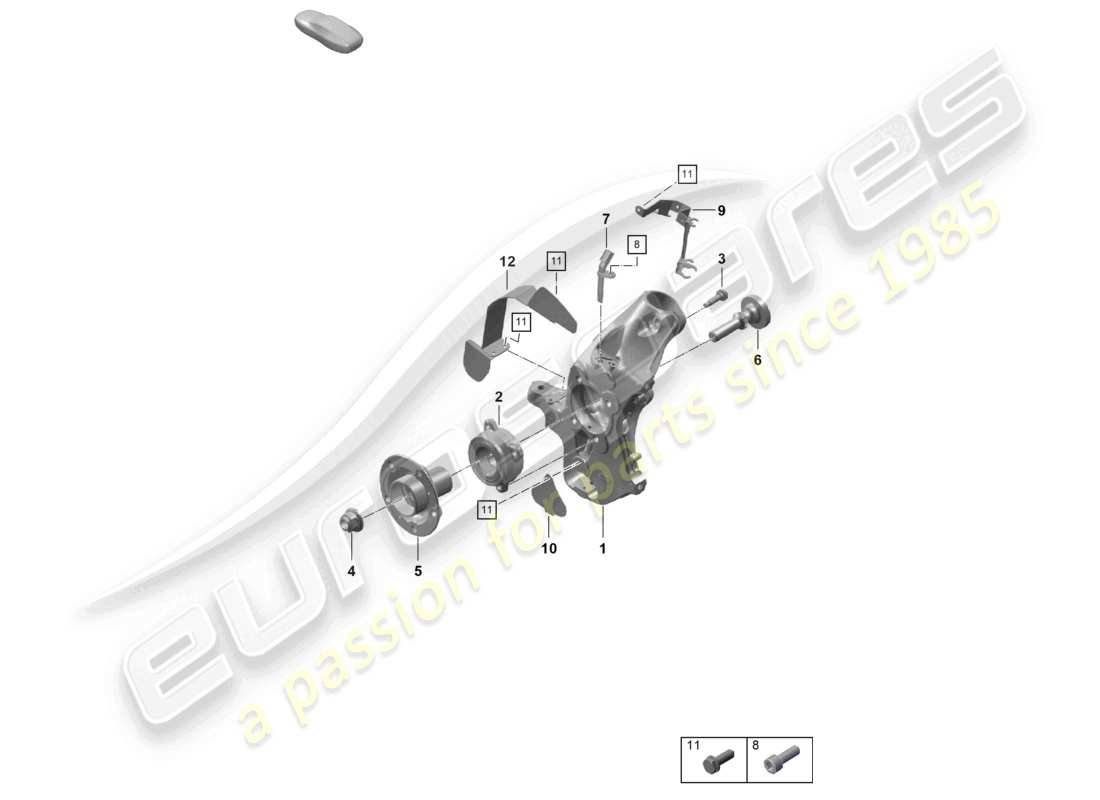 porsche 2022 (718 cayman gt4) radträger radnabe teilediagramm