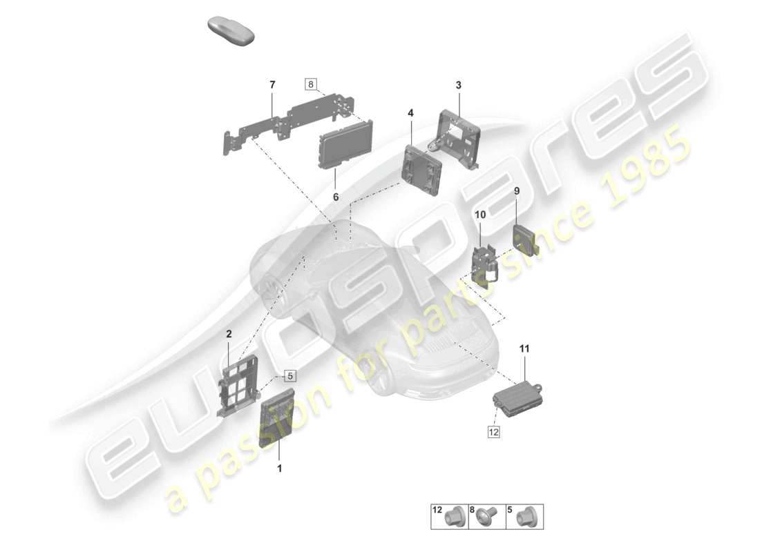 porsche 2024 (992-1) steuergeräte steuergerät (bcm) für konv.-system & ob-stromversorgung steuergerät für fahrerassistenzsysteme teileübersicht