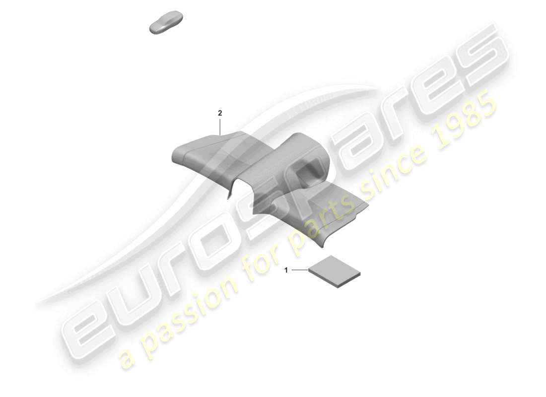 porsche 2022 (992-1 turbo / s) schaumstoffteil sitzbezug teilediagramm