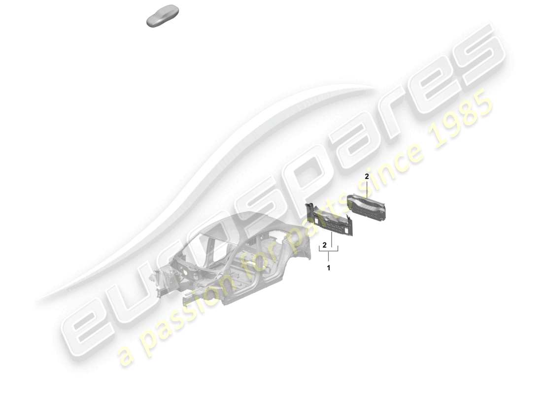 porsche 2025 (macan-e) querblech hinten teilediagramm