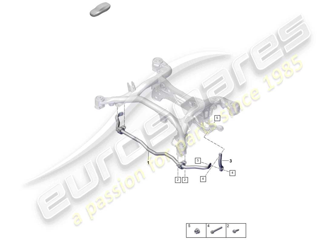 porsche 2025 (cayenne e3 pa) stabilisator hinterachse teilediagramm