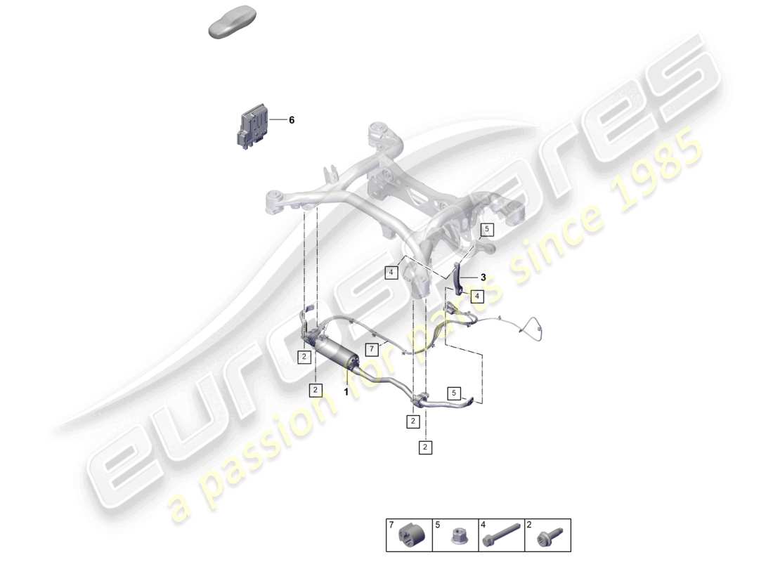 porsche 2025 (cayenne e3 pa) stabilisator hinterachse teilediagramm