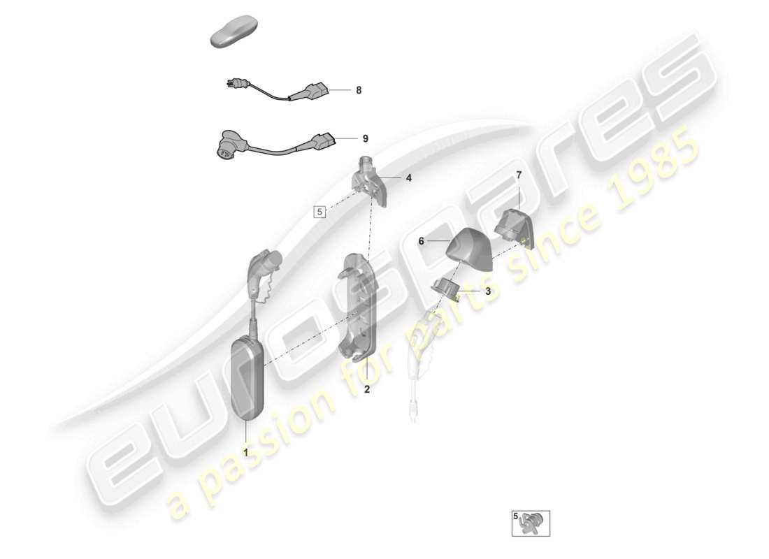 porsche 2021 (taycan 9j1-1) ladegerät für hochvoltbatterie ladekabel für das laden zu startseite porsche mobiles ladegerät teilediagramm