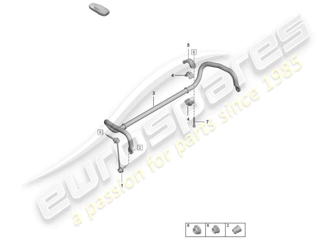 porsche 2024 (992-1) stabilisator koppelstange teilediagramm