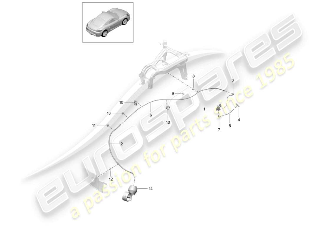 porsche 2025 (718 cayman) abgasanlage sport abgasklappensteuergerät teilediagramm