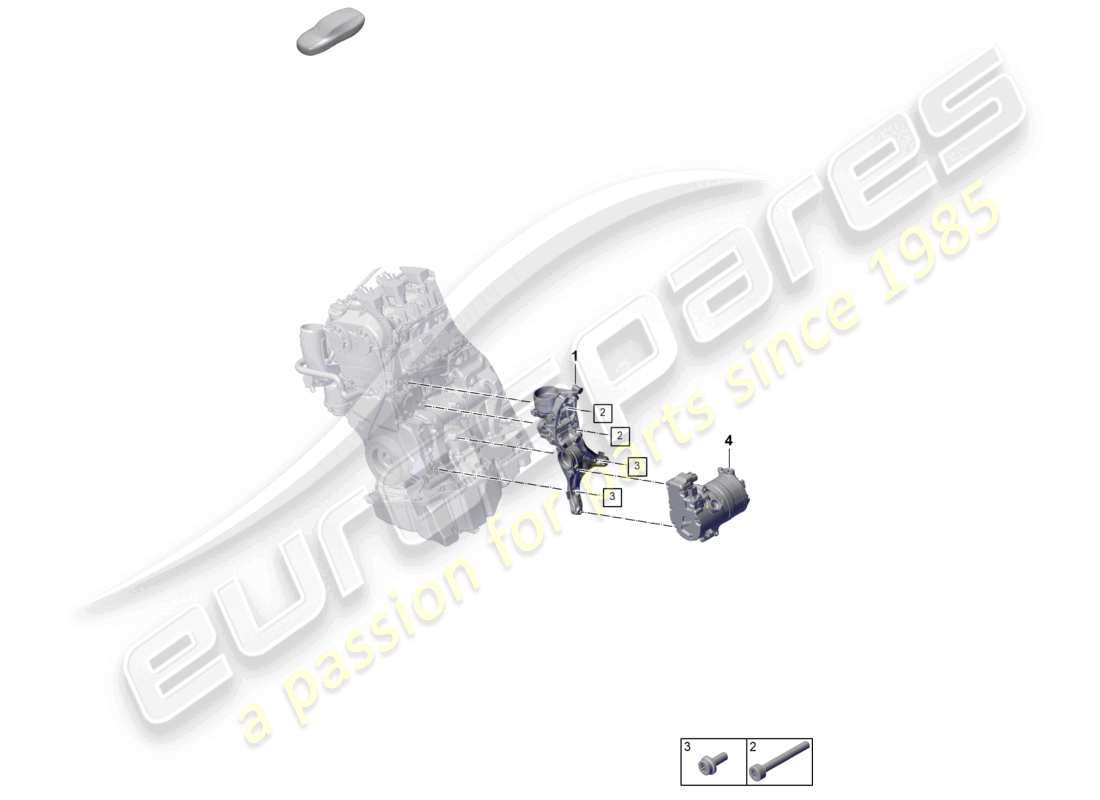 porsche 2025 (cayenne e3 pa) poly-v-riemen riemenspanner dämpfer teilediagramm