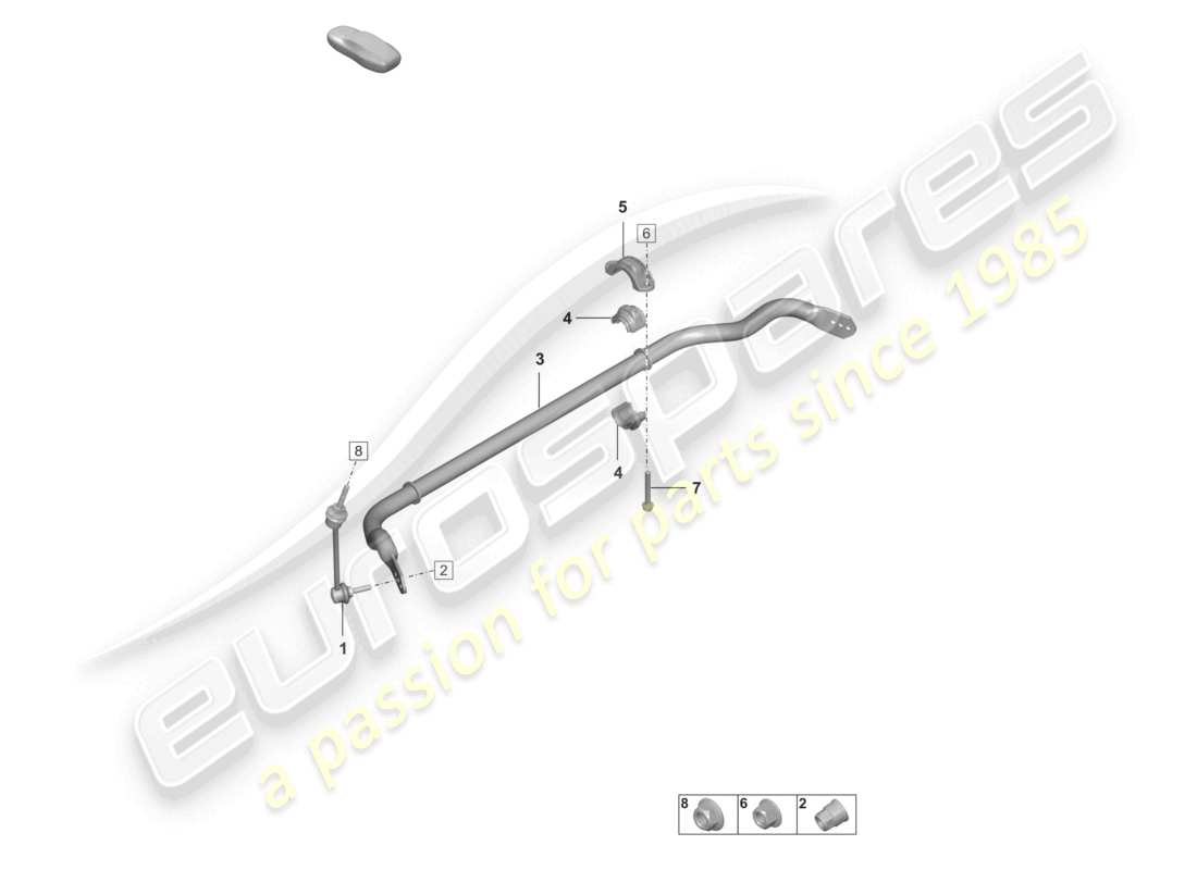 porsche 2023 (992-1 gt3/rs/st) stabilisator koppelstange teilediagramm
