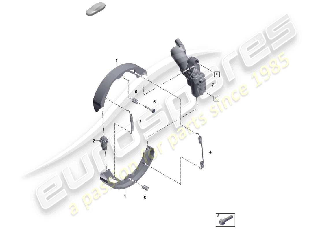 porsche 2025 (cayenne e3 pa) parkbremse ersatzteildiagramm