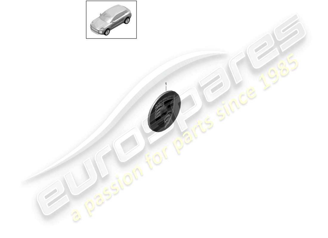 porsche 2021 (macan) nabenkappe teilediagramm