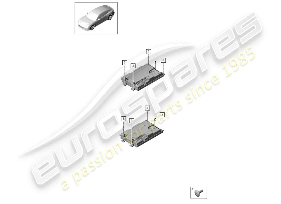 porsche 2021 (panamera 971-1) verstärker teilediagramm