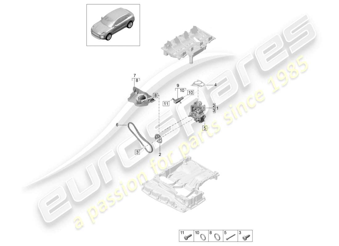 porsche 2021 (macan) ölpumpe teilediagramm