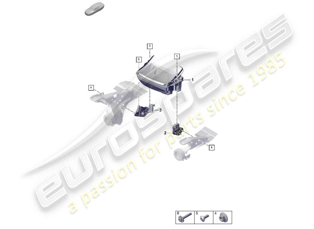porsche 2023 (cayenne e3 pa) head-up-display ersatzteildiagramm