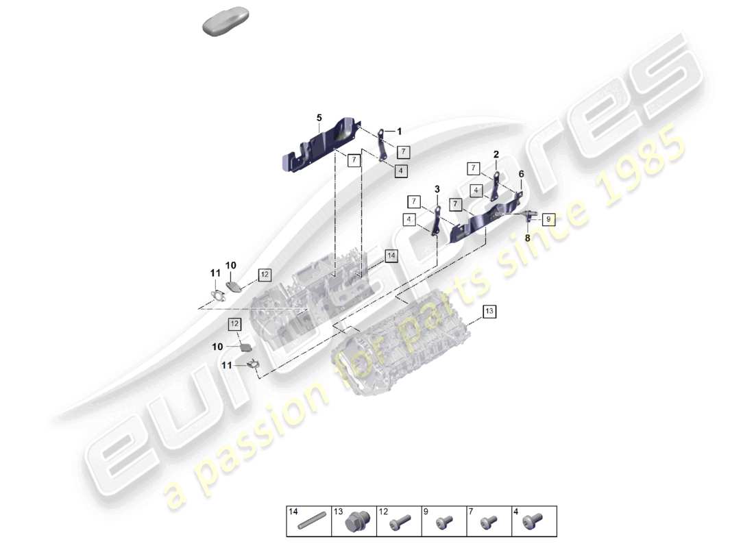 porsche 2025 (cayenne e3 pa) zylinderkopf zubehör teilediagramm