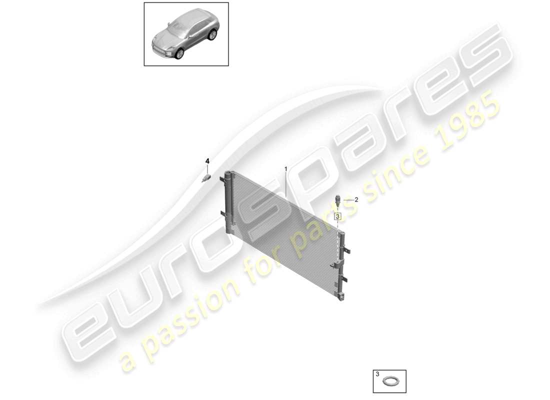 porsche 2021 (macan) kondensator-klimaanlage teilediagramm