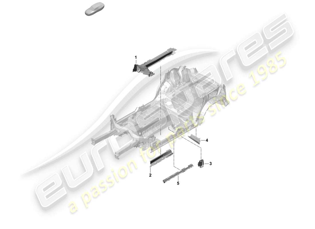 porsche 2025 (cayenne e3 pa) teilediagramm des rahmenlängsträgers