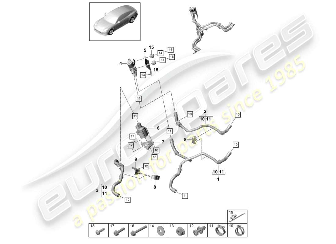 porsche 2021 (panamera 971-1) heizung diesel mit: zusatzheizung ersatzteildiagramm