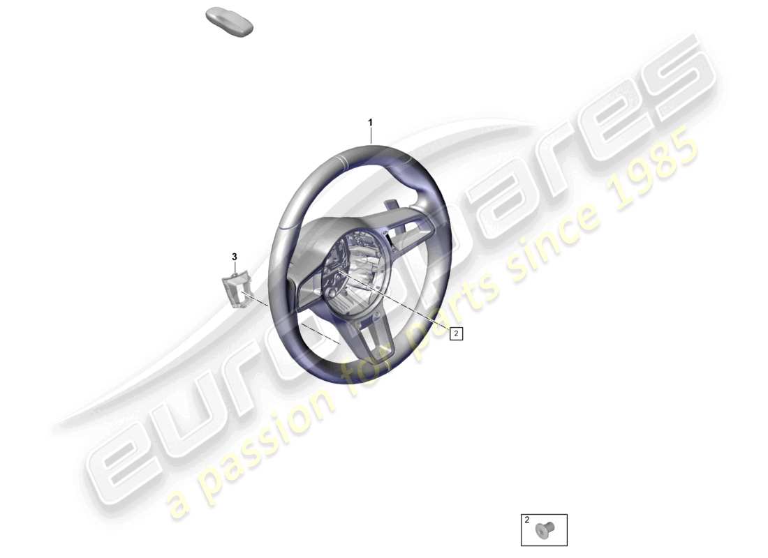 porsche 2021 (718 cayman gt4) lenkrad teilediagramm