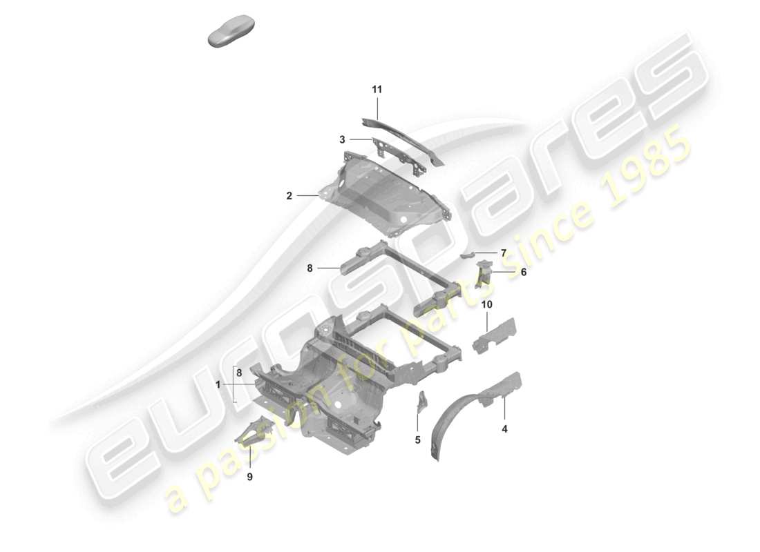 porsche 2021 (992-1 turbo / s) heckteil-diagramm coupé