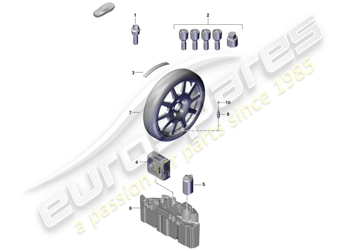 porsche 2026 (cayenne e3 pa) einzelteile alufelge teilediagramm
