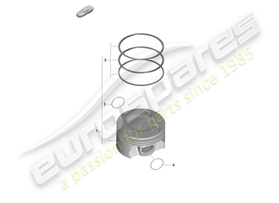 porsche 2025 (cayenne e3 pa) kolben komplett kolbenring teilediagramm