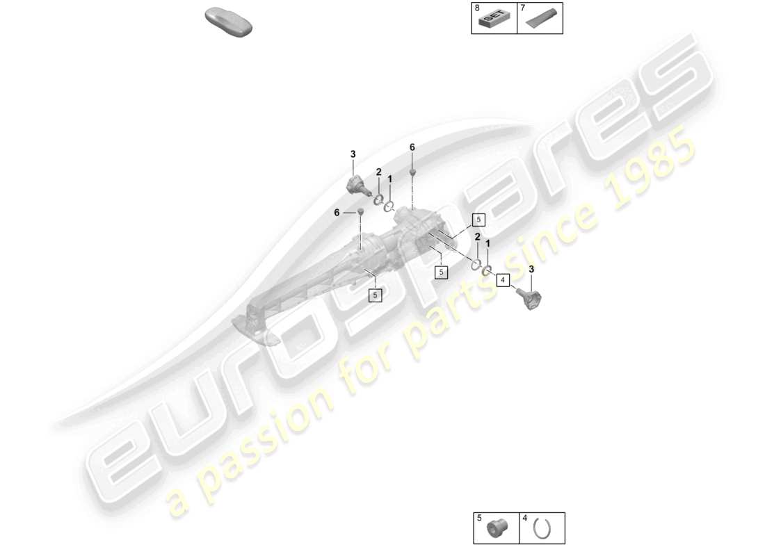 porsche 2026 (992-2 turbo / s) vorderachsdifferential einzelteile teilediagramm