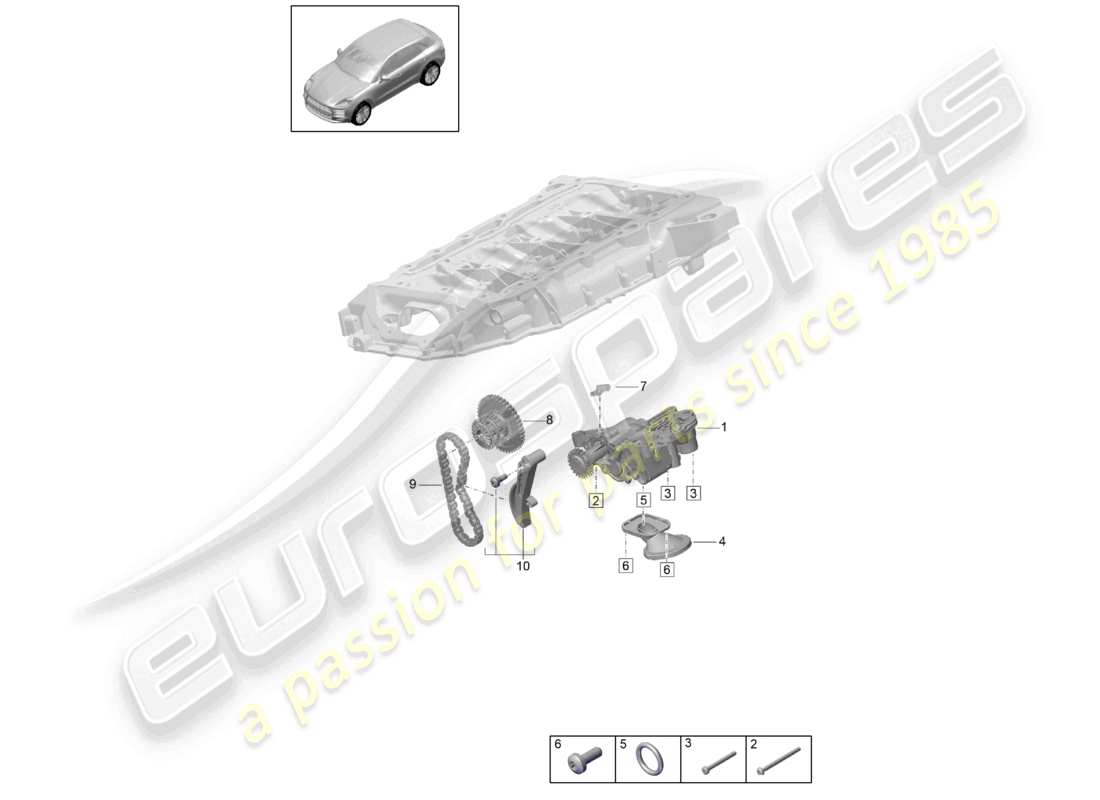 porsche 2021 (macan) ölpumpe teilediagramm