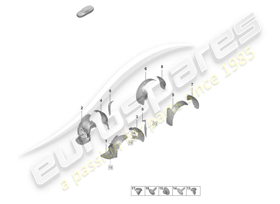 ein Teilediagramm aus dem Porsche 2025 (992-2) Teilekatalog