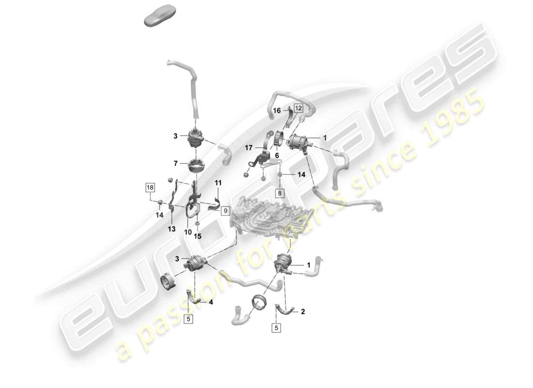 porsche 2025 (taycan 9j1-2) kühlmittelpumpe - ersatzteildiagramm