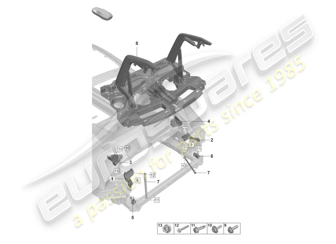 porsche 2026 (992-2 gt3/rs/st) heckspoiler teilediagramm