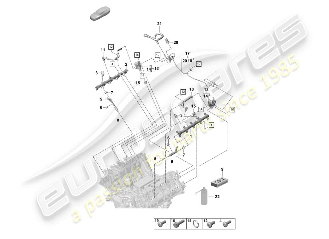 porsche 2024 (panamera 971-2) kraftstoffsammelleitung hochdruckeinspritzdüse hochdruckpumpe teilediagramm