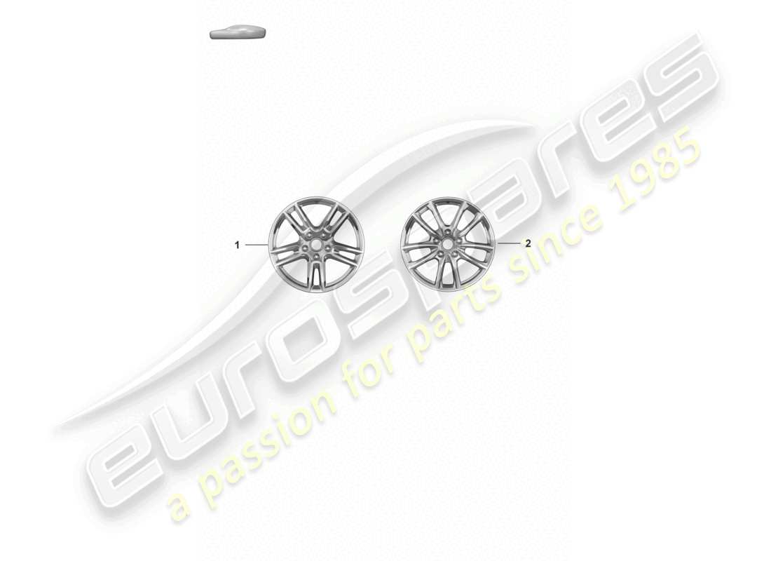 porsche 2023 (panamera 971-2) leichtmetallrad 19 ersatzteildiagramm