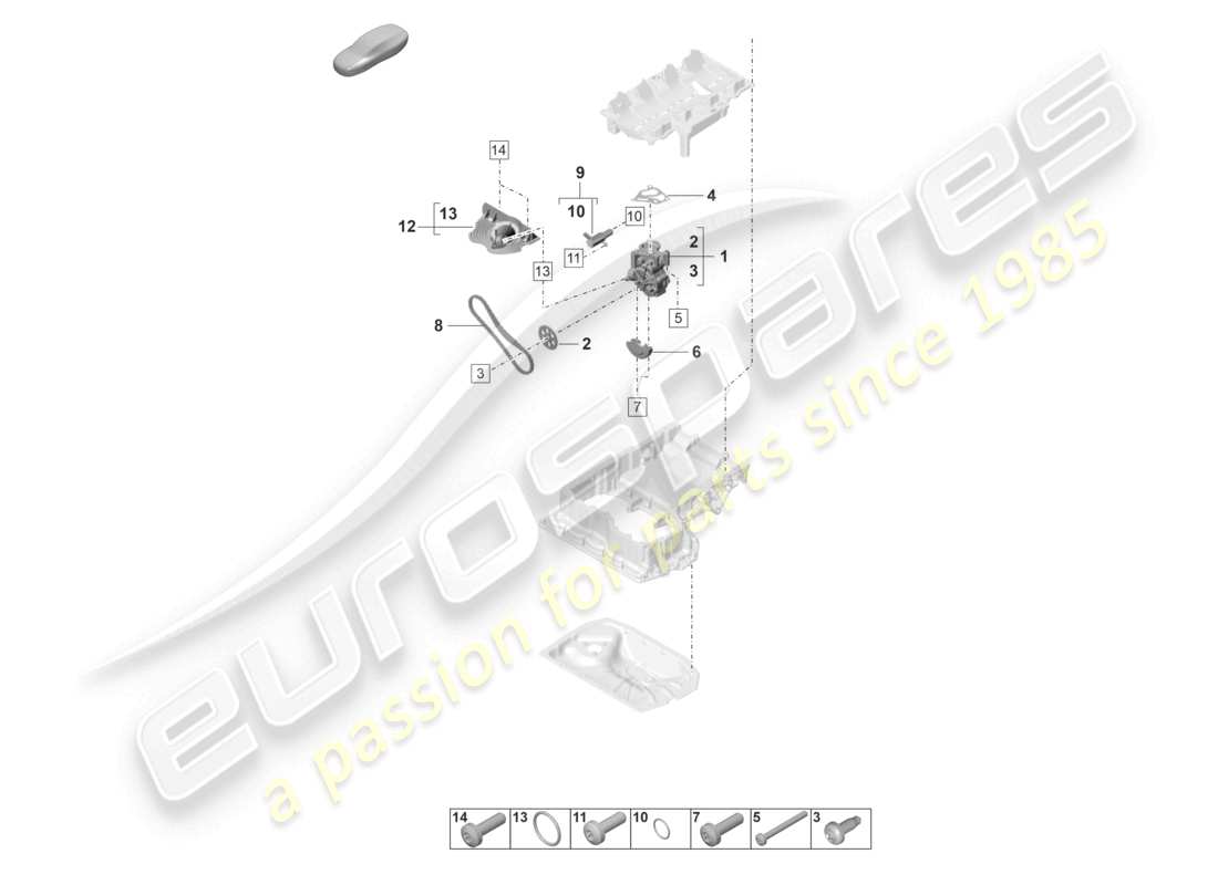 porsche 2022 (panamera 971-2) ölpumpe ersatzteildiagramm