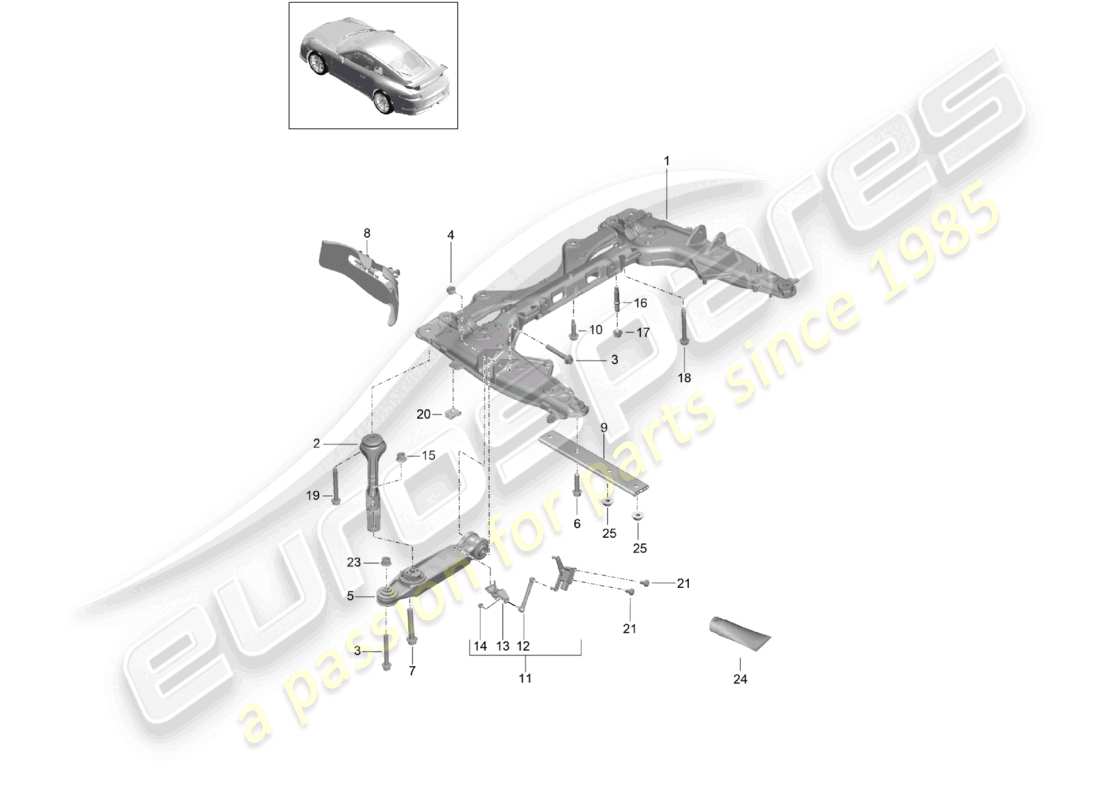 porsche 2021 (991-2 r/gt3/rs) querträger querlenker d >>- mj 2017 ersatzteildiagramm