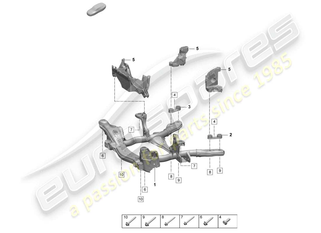 porsche 2025 (macan-e) tragrahmen querträger schutzblech teilediagramm
