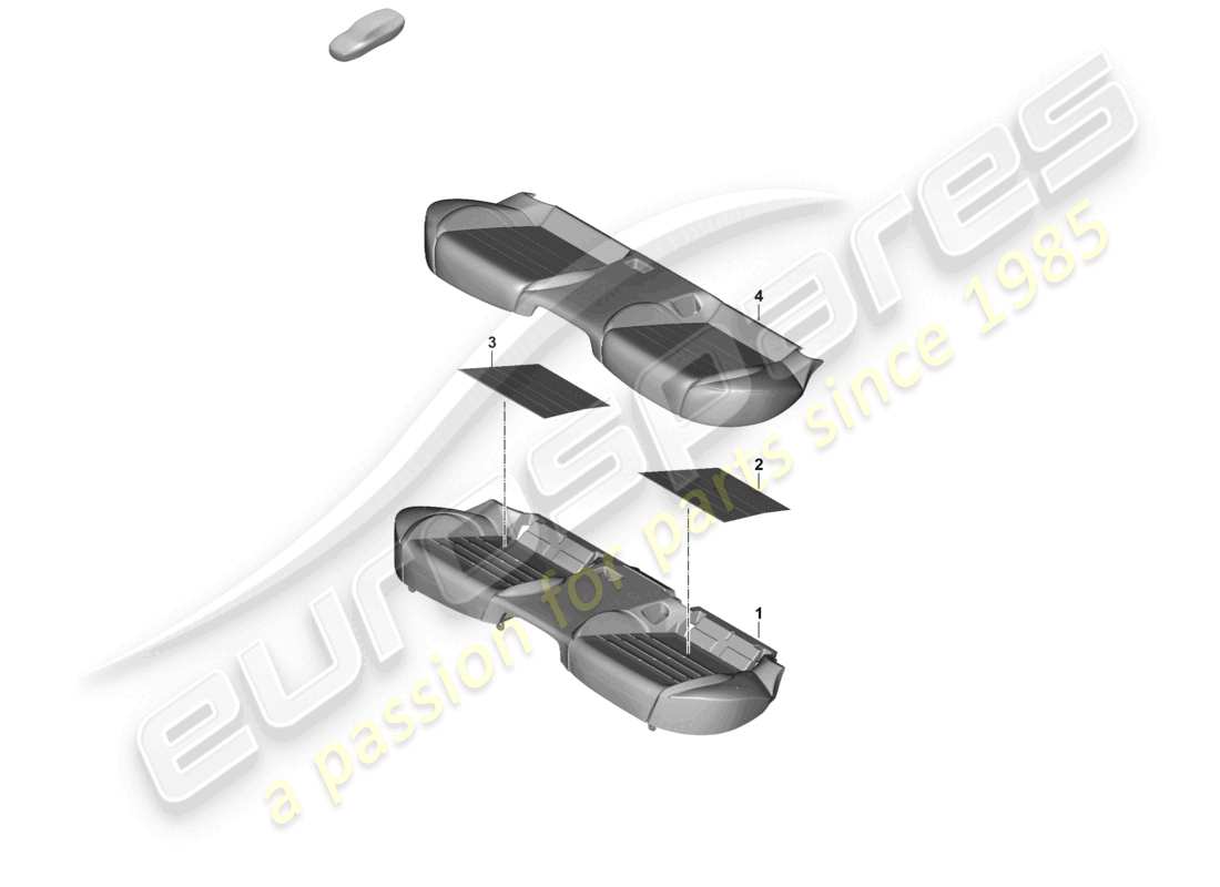 porsche 2024 (panamera 976) schaumstoffteil rücksitzpolster sitzbezug teilediagramm