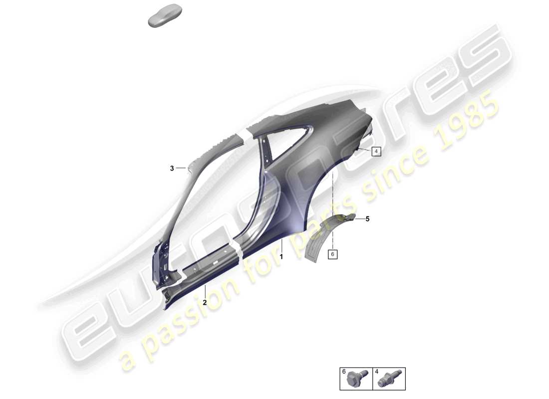 porsche 2022 (992-1 turbo / s) seitenteil außen sport classic ersatzteildiagramm