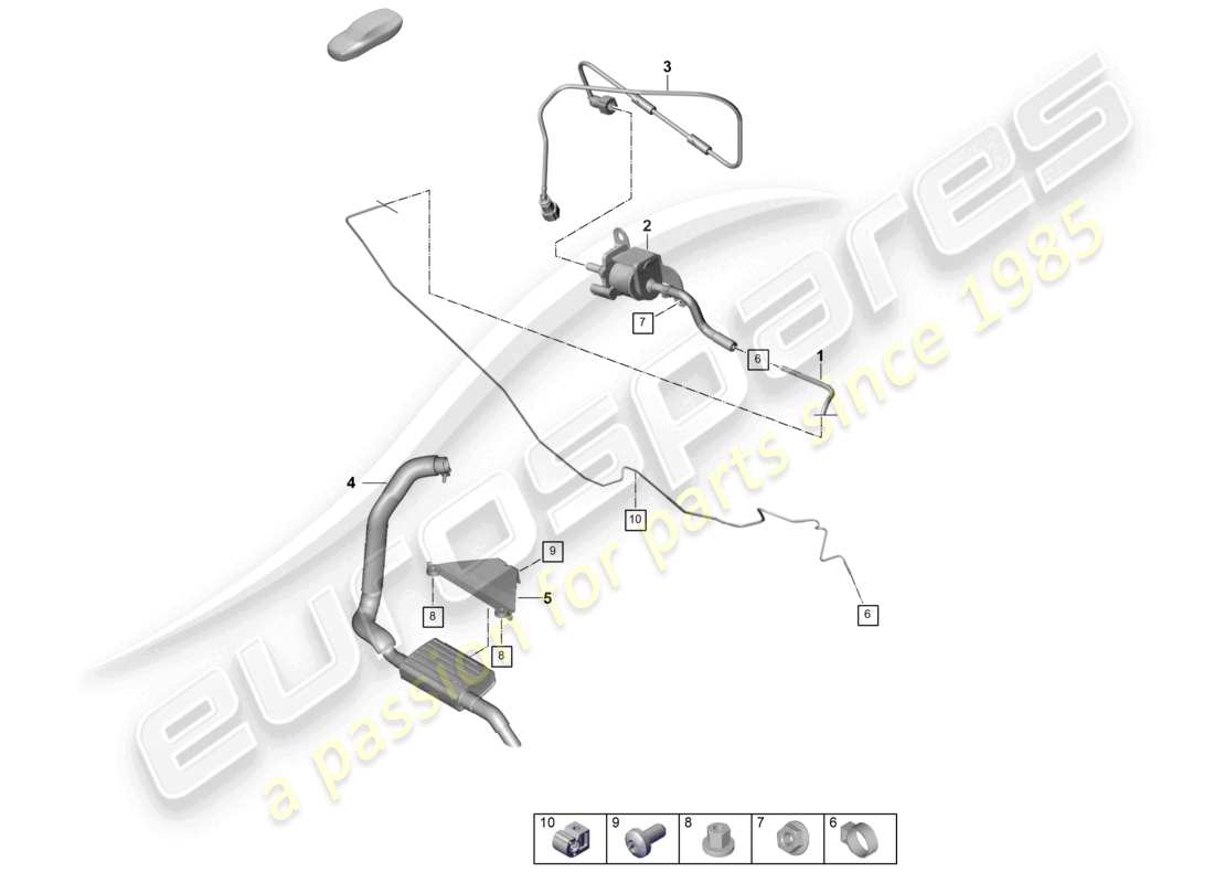 porsche 2024 (panamera 976) zusatzheizung kraftstoffversorgungssystem und abgassystem teilediagramm