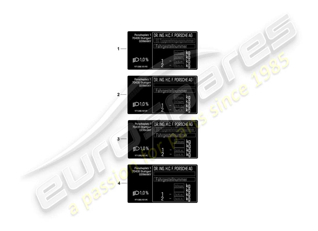 porsche 2021 (panamera 971-2) datentag d - mj 2022>> teilediagramm