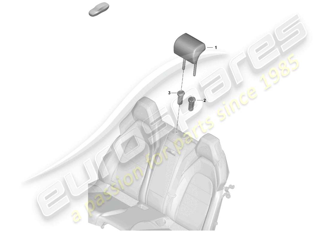 porsche 2025 (panamera 976) kopfstützen-ersatzteildiagramm