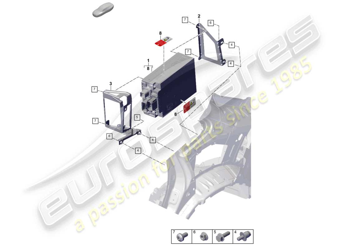 porsche 2025 (cayenne e3 pa) ladegerät für hochvolt-batterie ersatzteildiagramm